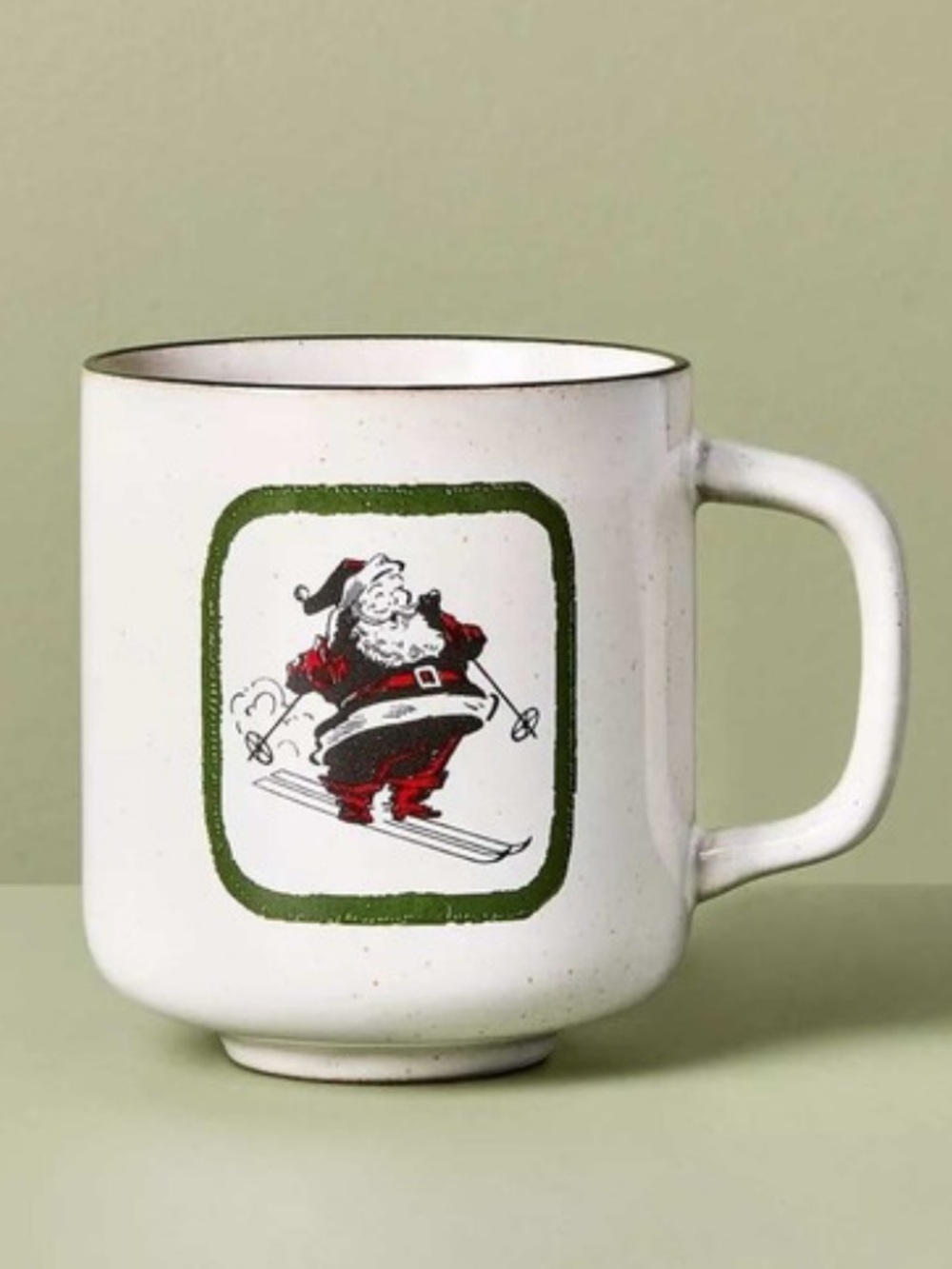 Hearth & Hand with Magnolia Skiing Santa Coffee Tea Cocoa Stoneware Mug